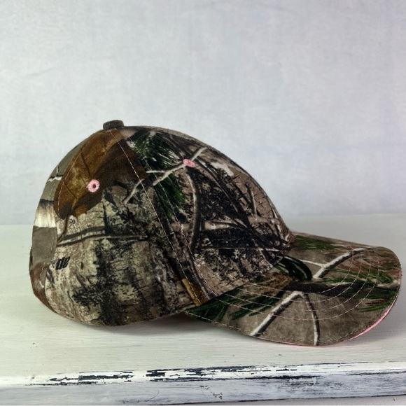 Team Realtree hunting orange & camouflage accents adjustable  women’s caps - Picture 10 of 13